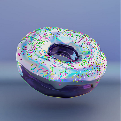 Chrome Doughnut! 3d animation graphic design