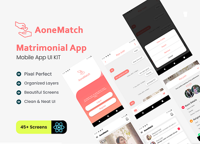 Matrimonial Mobile App reactnative android animation brand code design graphic design ios matrimonial mobile reactnative shaddi standard uiux visual design