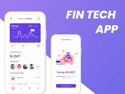 Fintech Mobile App app clean design fintech fintech app illustrator mobile app design mobile ui design payment ui uiux design