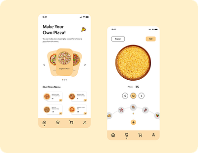 Pizza Mobile App design mobile ui