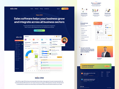 Mats - Sales Software Landing Page ai analytic crm dashboard iot landing page saas sales crm sales saas sales software top agency web design