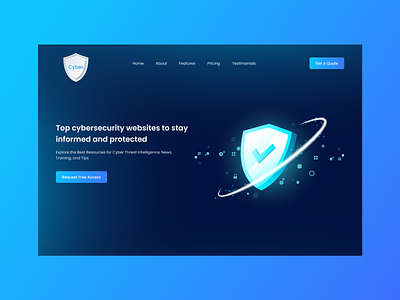 Cyber Security Website app clean design landingpage design ui ux website design