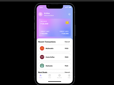 Fintech Mobile App - Figma Prototype figma mobile app design ui uiuxdesign