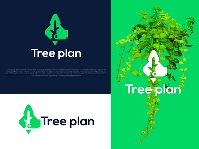 Tree Plantation Program Logo "TreePlan" app best logo branding creative logo design flat logo flat logo design graphic design green logo identity identity branding logo logo flat minimal brand identity minimalist logo tree logo tree plan logo vector
