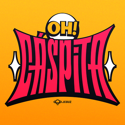 Oh! Cáspita badge branding design graphic design illustration lelttering letra type typo vector