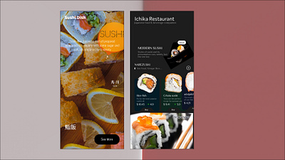 Sushi food user INTERFACE 3d animation app branding building dashboard design graphic design illustration logo motion graphics ui