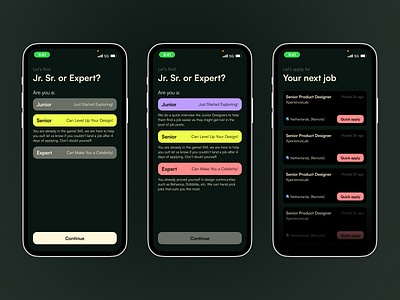 DreamJob App - Design Job Finder [iOS] app design job ios job ui user user interface ux uxui
