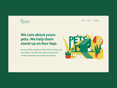 CMZ – Brand Identity & Landing Page animation branding cat dog illustration logo logo system motion graphics pets showreel vet