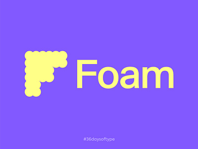 F for foam ( for sale ) 36daysoftype app branding clean f ff foam fun icon letter logo monogram technology