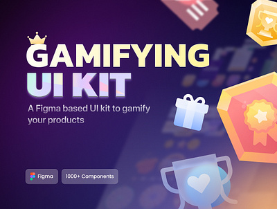 Gamification Figma UI Kit- Trivia, Spin & Win, Lucky Draw animation app crown earn figma fitness app game asset design gamification gamify illustration leaderboard leaderbord play and earn rewards spin and win trivia ui ui kit website winner