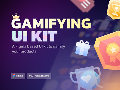 Gamification Figma UI Kit- Trivia, Spin & Win, Lucky Draw animation app crown earn figma fitness app game asset design gamification gamify illustration leaderboard leaderbord play and earn rewards spin and win trivia ui ui kit website winner