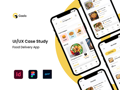 Gaolo Food App app design design food app illustrator mobile app mobile ui design restaurants ui uiuxdesign