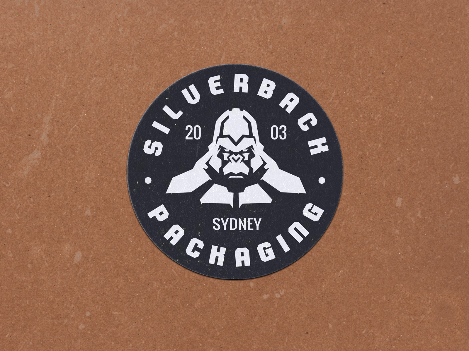 Silverback Packaging animal camocreative character design gorilla logo silverback