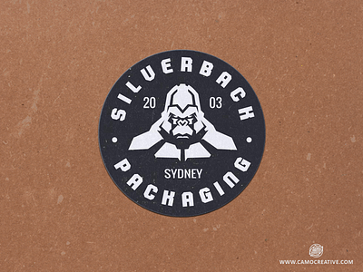 Silverback Packaging animal camocreative character design gorilla logo silverback