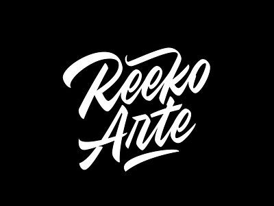 Reeko Arte calligraphy font lettering logo logotype typography vector