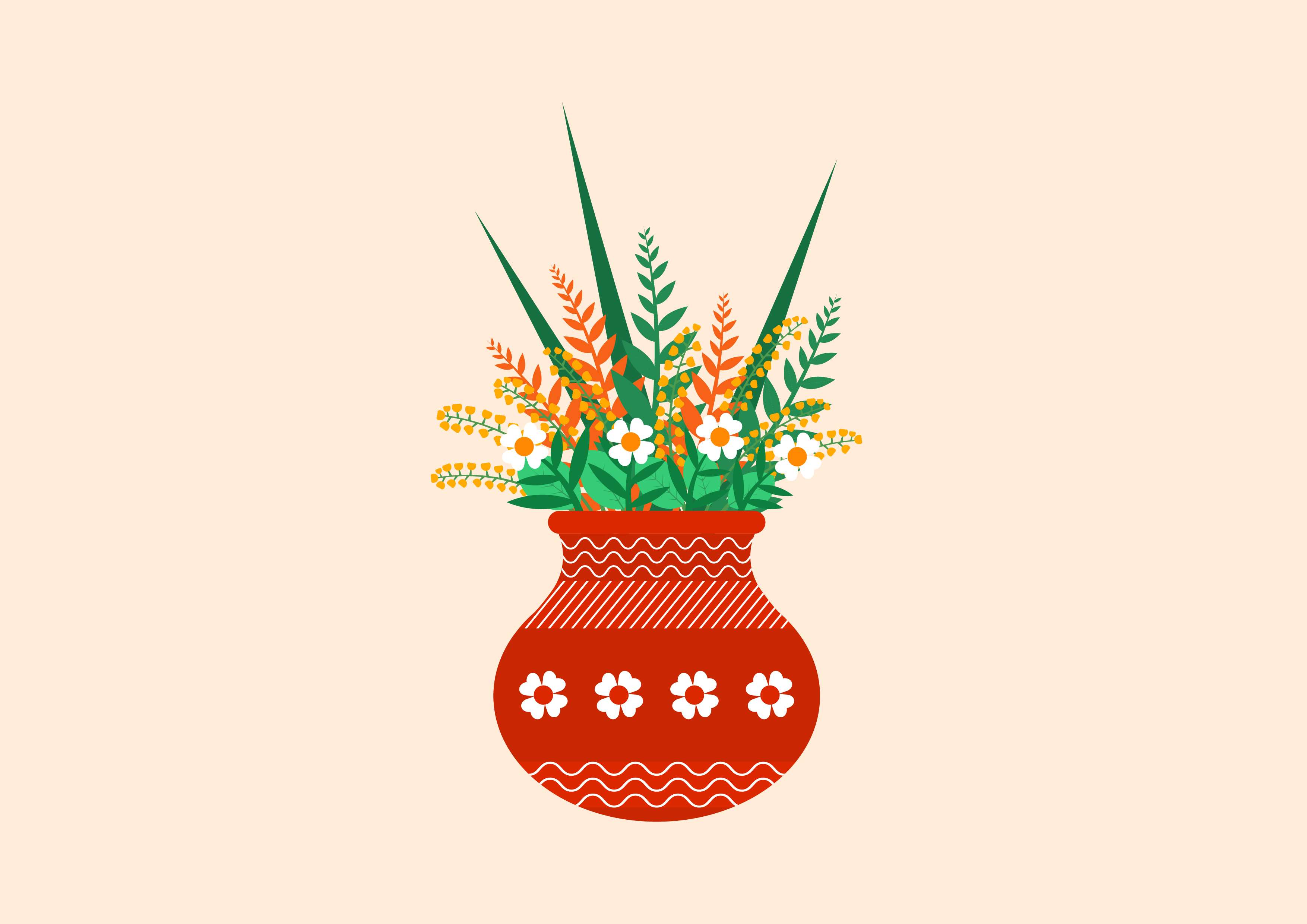 Flower Vase Design Drawing ll Easy Pot Design For Beginners ll - YouTube
