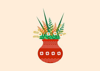 Atar Pot (Thingyan Flowers Pot) asia atar atar pot burma design festival illustration myanmar myanmar new year myanmartraditional padauk songkran thailand thingyan traditional waterfestival သင်္ကြန် အတာ အတာသင်္ကြန် အတာအိုး