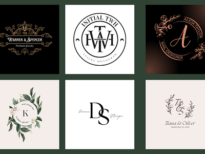 Monogram Logos by Hamza Javid on Dribbble