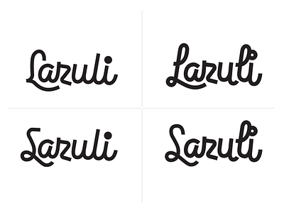 Variations for "Lazuli" branding brush design lettering letters logo script sketch sketches