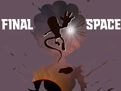 flat poster for the cartoon "Final Space" cartoon final space flat graphic design illustration poster vector