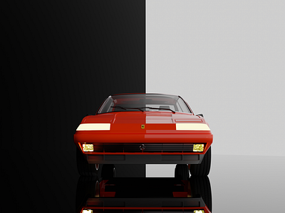 3D modeling of a Ferrari 412 3d 3d car 3d modeling 3d visualizacio blender hard surfase