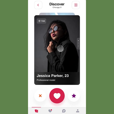 UX/UI Motion - Dating App motion graphics prototype ui