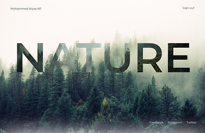 Landing page NATURE 3d design figma graphic design landingpage nature ui website websitedesign