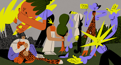 Eco personality quiz ecology editorial illustration