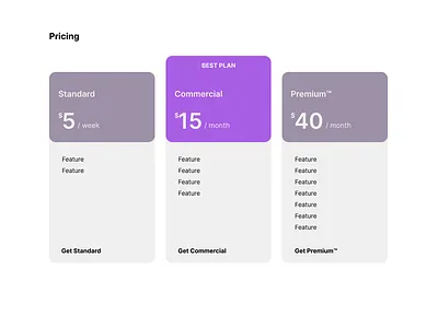 030 Pricing 030 030pricing 30 adobe xd app design daily ui dailyui dailyui030 design figma graphic design pricelist pricing pricing list ui