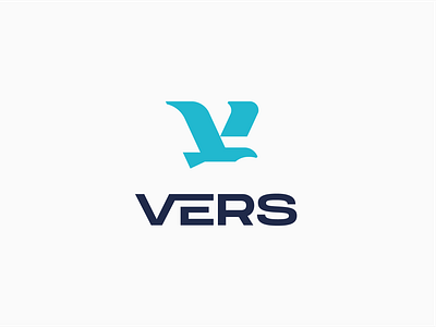 Vers | Logo Design bird branding concept design double meaning flight fly geometric logo geometry graphic design letter v lettermark logo logo design minimalist shape