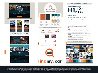 Findmy.car - United Kingdom (Brand Design & Web Wireframe) branding design graphic design illustration logo typography vector