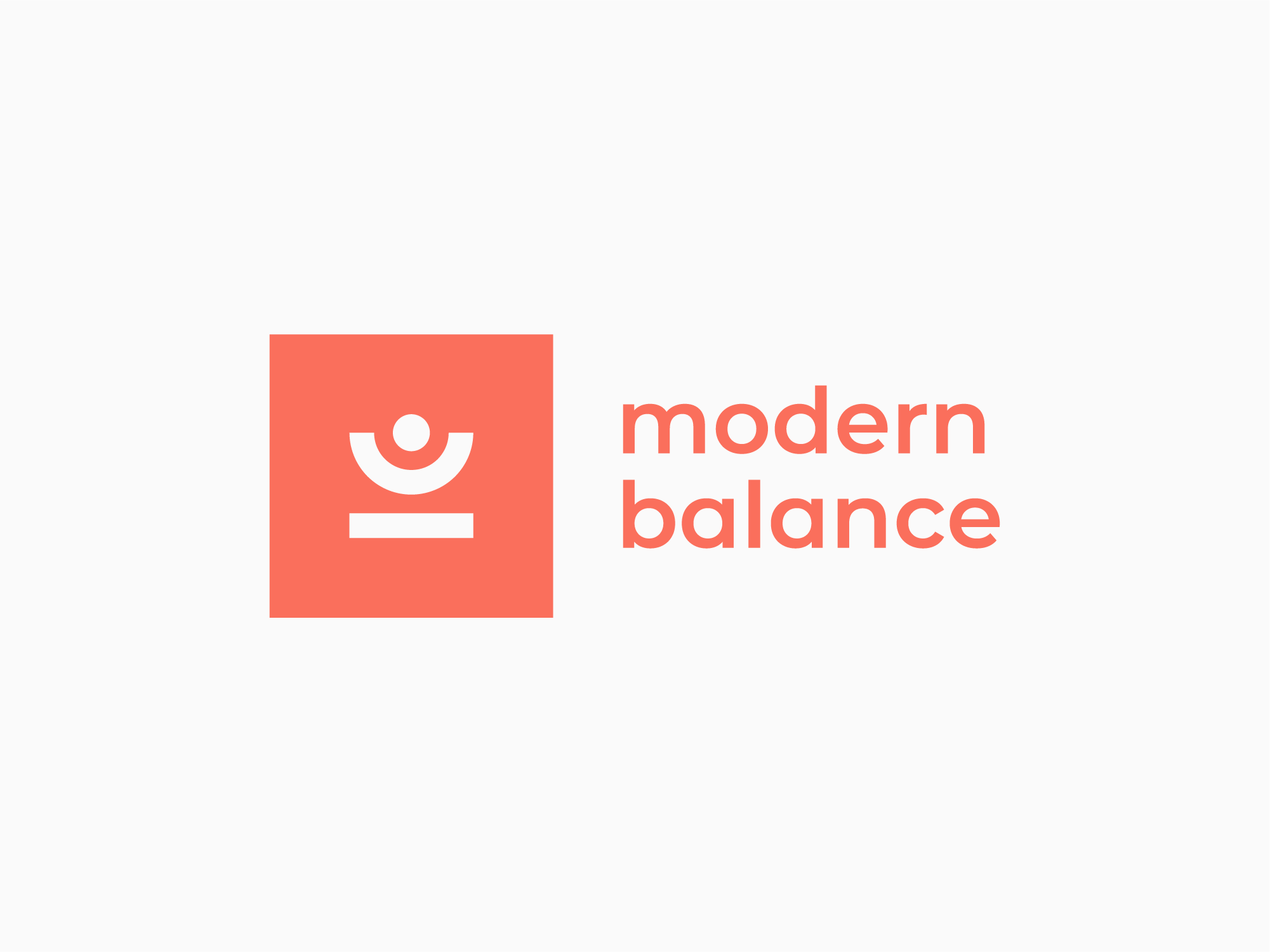 Modern Balance | Logo Design balance branding concept design double meaning fitness logo logo design logo designer minimalist scales shape sport yoga