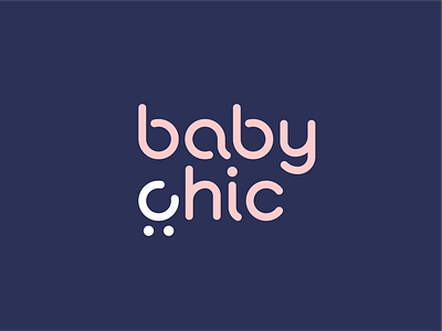 Baby Chic | Logo Design baby branding child childern design double meaning geometric logo logo logo design minimalist pram shape stroller toy toys typography