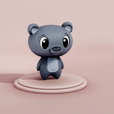 Bear 3d animal character character design cute design illustration