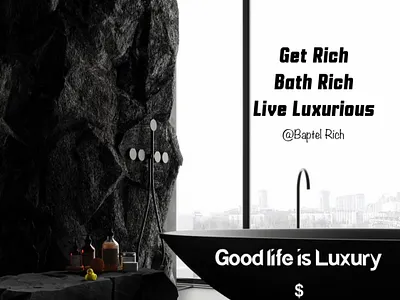 Good life is Luxury @ Baptel Rich app branding collaboration design graphic design illustration logo typography ui ux vector