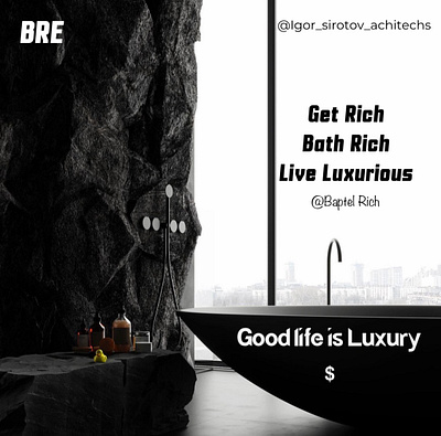 Good life is Luxury @ Baptel Rich app branding collaboration design graphic design illustration logo typography ui ux vector