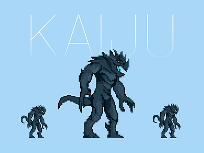 Kaiju monster animation game illustration pixel art pixelart