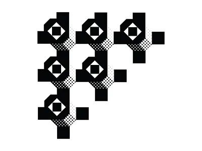 OK_36DAYS_10_F 36daysoftype 36dot 36dot f alphabets benday design f geometric illustration letter f letters logo minimal monogram vasarely victor vasarely