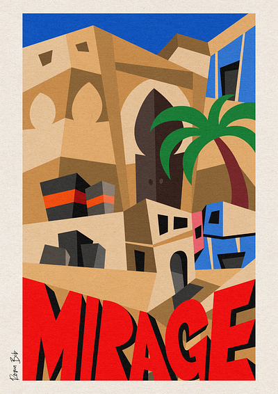 Mirage art digital art graphic design illustration poster print vector
