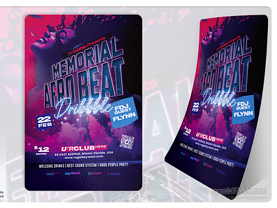 Afro Beat Flyer 300 dpi advertise afro night banner branding cmyk culture design flyer templates glow graphic design invitation ladies party night club flyer night club party poster print ready print templates template vertical