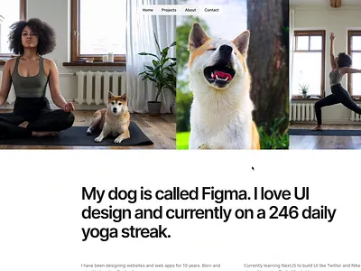 Design portfolio about page interactions clean concept design design portfolio framer minimal portfolio simple typography ui