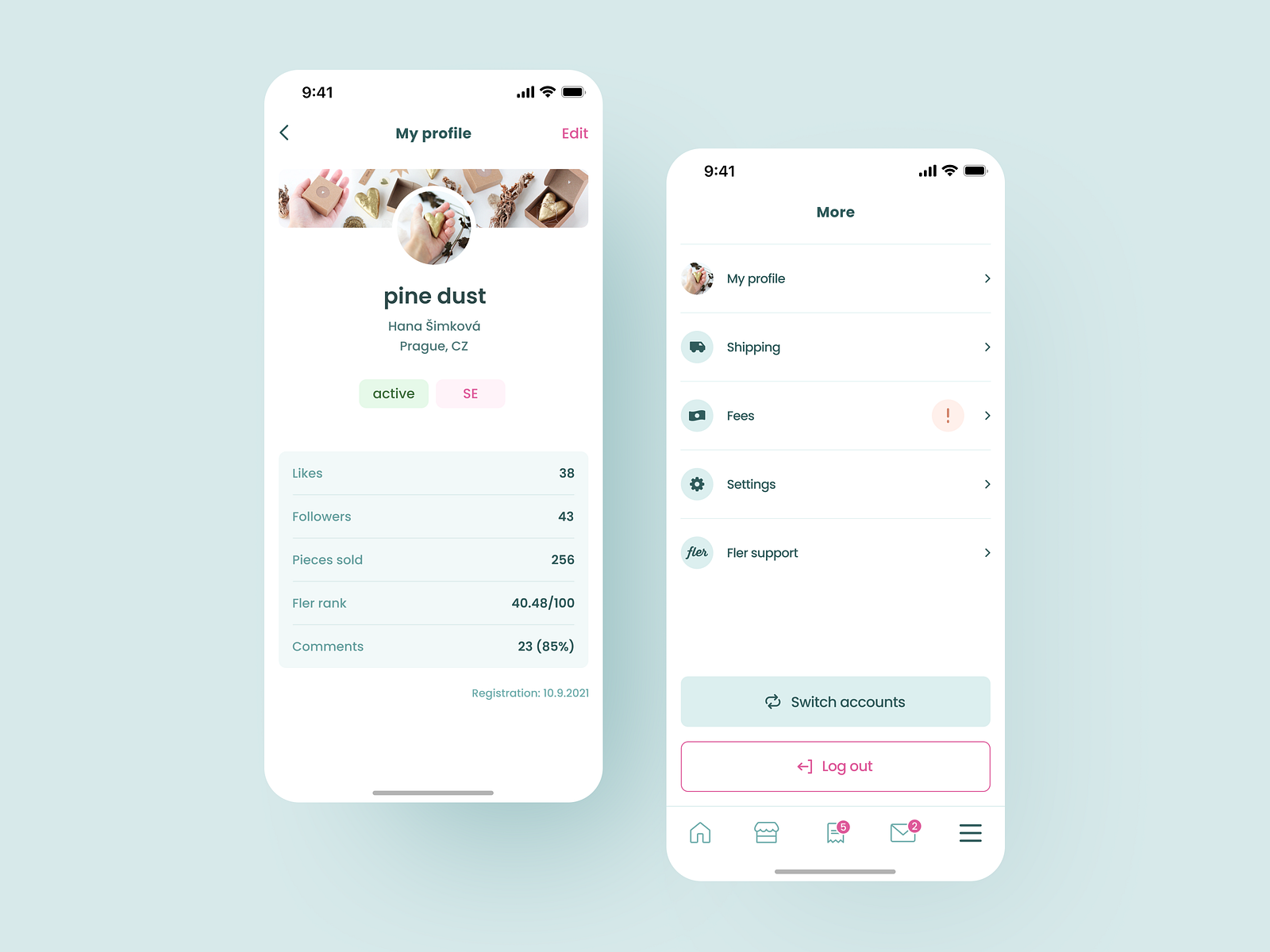 Fler Online handmade marketplace by Hana Simkova on Dribbble