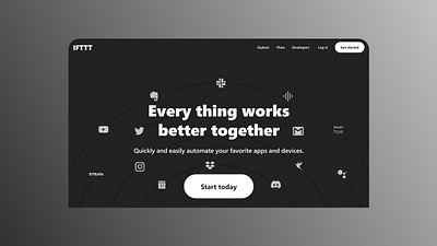 IFTTT-REPLICA adobe adobe xd design dribbble ifttt inspiration landing page product design replica ui ui designer