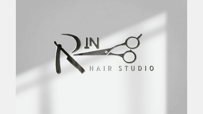 RIN Hair Studio Logo Design 3d branding graphic design logo motion graphics