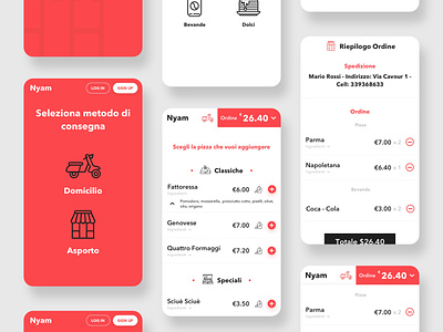 Nyam | Online Food Ordering App app clean design colorful design creative design design graphic design identity design intuitive design simple design ui ui design visual