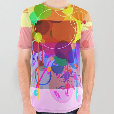 Assorted-color paint All Over Graphic Tee 3d animation graphic design logo motion graphics tee ui