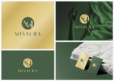 Misaura Logo & Brand Identity Design beauty logo brand identity brand logo branding fashion logo gold illustration leaf logo logodesign logotype luxury logo minimal logo modern spa logo