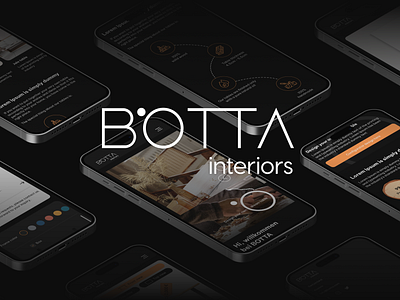 Botta Interiors design graphic design minimal typography ui ux