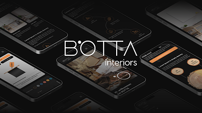 Botta Interiors design graphic design minimal typography ui ux