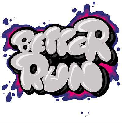 BETTER RUN better run branding design graphic design illustration lettering logo typography